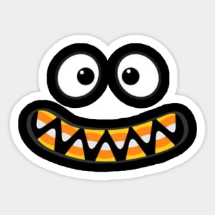 Funny Face Halloween T-shirt Sticker